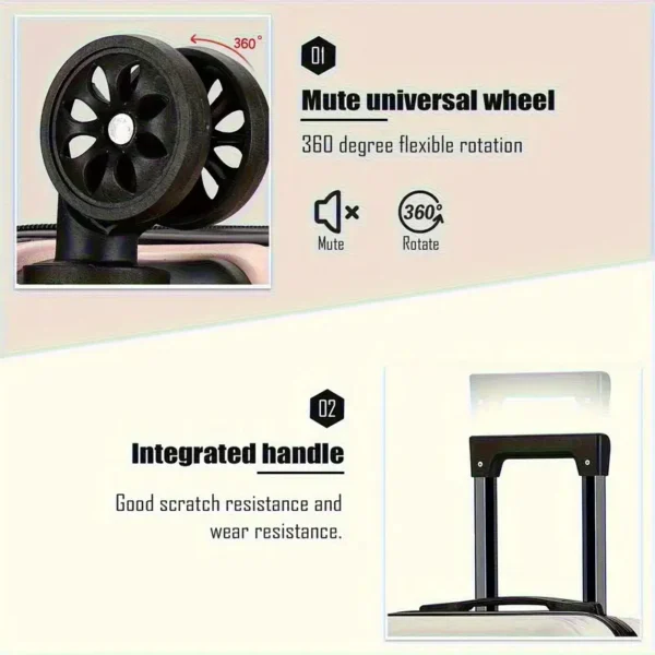 20 Inch Heavy Duty Hard Shell Suitcase with Spinner Wheels