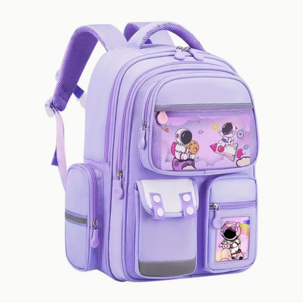 Cosmic Trendy Unisex Backpack  Large Capacity Lightweight Shoulder Bag in Purple