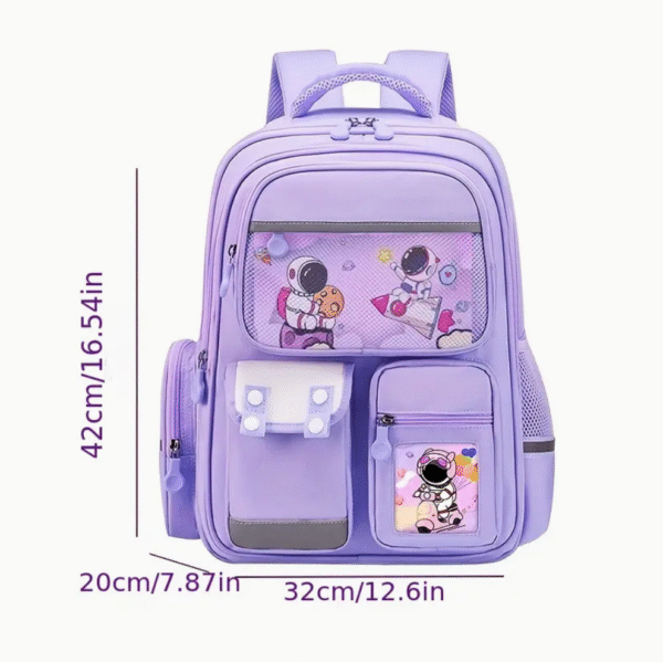 Cosmic Trendy Unisex Backpack  Large Capacity Lightweight Shoulder Bag in Purple