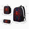 3 Piece Neon Spider Series Print Backpack Set