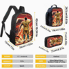 3 Piece Football Star Cartoon Backpack Set