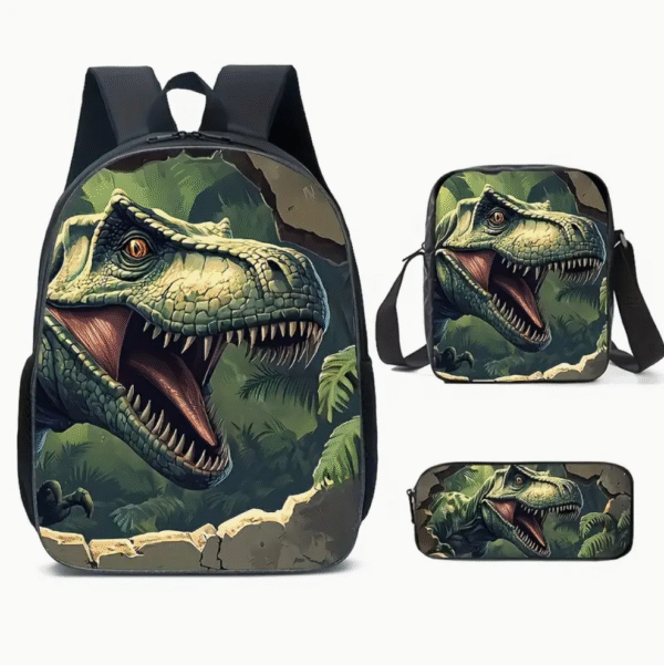 3 Piece Allosaurus Dinosaur Series Print Backpack Set