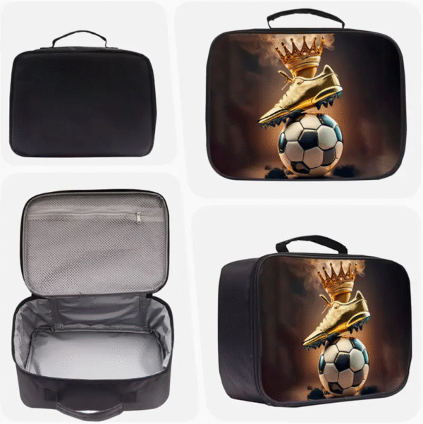 3 Piece Large Golden Boot Crown Football Backpack Set