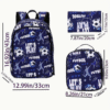 3 Piece Vongola Football Print Backpack Set