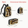 3 Piece Bambo Bee Printed Backpack Set