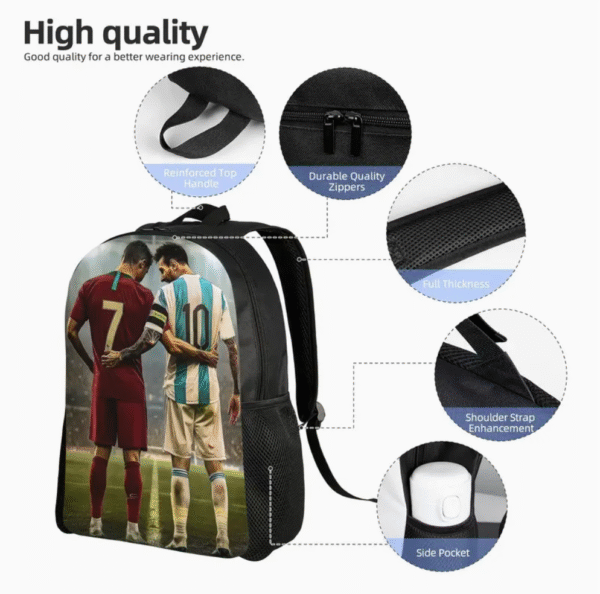 3 Piece Soccer Rival Themed Backpack Set