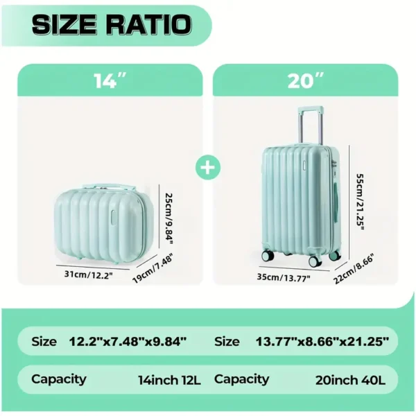 2 pcs Carry On Luggage with Spinner Wheels